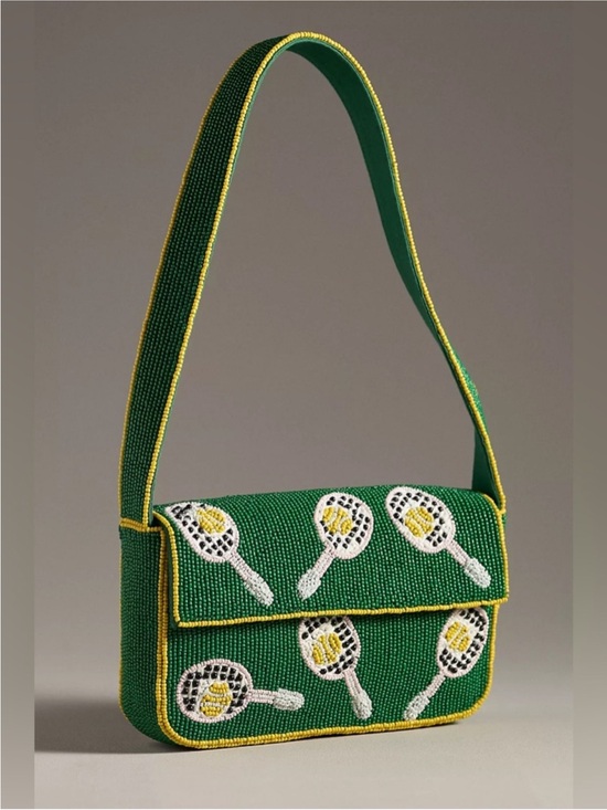 Anthropologie Handbags - Anthropologie The Fiona Beaded Bag: Icon Edition Tennis